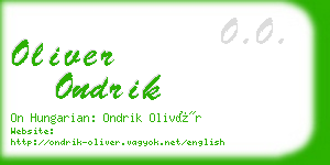 oliver ondrik business card